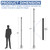 FIASON 8 FT Tangle Free Flag Pole in Ground, Thickened Stainless Steel with 5 Prongs Base, Heavy Duty Flag Pole Holder, Flagpole Kit for Residential or Commercial (1 Pack, Black, Without Flag)