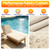 2*Chaise Lounge Cushions Outdoor 72x21x3.5 Inch, Waterproof and Fade Resistant Chair Cushions for Outdoor Furniture Replacement, Thickened Patio Pool Lounger Pads with 4 Ties for Pool Deck Lawn,Mika