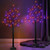 Dazzle Bright 2 Pack 4FT Halloween Lighted Up Birch Tree, Total 96 LED Purple and Orange Fairy Lights with Timer, Waterproof for Indoor Outdoor Home Party Halloween Decoration