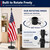 Barcetine Flag Stand Indoor - 1" Heavy Duty Metal Flag Pole Set with Base,6-8ft Adjustable,Portable & Free Standing for Office,Conference Room,Classroom,Entryway,Outdoor Porch Deck (Black)