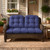 TheKorva Outdoor Wicker Chair Cushions, 44×19×4 in, Waterproof, Navy Blue