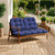 TheKorva Outdoor Wicker Chair Cushions, 44×19×4 in, Waterproof, Navy Blue
