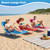DUMOS Lounge Chair Outdoor, Beach Tanning Chair with Face Hole, Pink