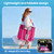 DUMOS Lounge Chair Outdoor, Beach Tanning Chair with Face Hole, Pink