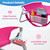 DUMOS Lounge Chair Outdoor, Beach Tanning Chair with Face Hole, Pink