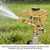 LIULO TOOL 2 Pack Impact Sprinkler for Yard, Heavy Duty Zinc Alloy Sprinkler Head on Metal Step Spike, Adjustable 360 Degree Water Sprinklers Large Area for Irrigation Patio Lawn Garden