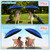NBtoUS 2 Pack 48.6" Double Canopy Beach Umbrella with Clamp, UPF50+ Beach Chair Umbrella with clip, 360°Adjustable Portable Outdoor Wheelchair, Patio, Golf Carts,Camping(Not Include Chair)