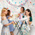 GUAGUA 32in Folding Cocktail Table, Bar Height, Round,High Top, White