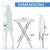 GUAGUA 32in Folding Cocktail Table, Bar Height, Round,High Top, White