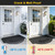 23”x35” Black Non Slip Waterproof Welcome Rubber Door Mat with Holes, Outdoor Rubber Mats with Drainage for Entrance,Patio,Garage,Restaurant and Bar, Commercial Floor Mats Outdoor that Drain Water