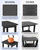 BIVODA Weatherproof Outdoor Side Table, HDPE Small Outdoor Table for Adirondack, 16.6-Inch Patio Square End Tables for Garden, Backyard, Porch, Deck, Balcony, Poolside (Black)