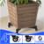 Plant Caddy With Wheels, 21" to 30" Heavy Duty Rolling Plant Dolly, Metal Plant Stand With 4 Lockable Caster Wheels, For Indoor Outdoor Large Pots Planter, Holds Up to 500 Lbs, Black Moving Dolly