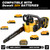 10 Inch Cordless Chainsaw for DEWALT 20V MAX Battery, 1000W Brushless Handheld Chainsaw with 4.0Ah Battery, Battery Powered Electric Chain Saw for Wood Cutting, Battery & Charger Included