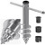 Dolibest Beach Umbrella Sand Anchor, Heavy-Duty Steel Beach Umbrella Holder with 3 Sleeves (Fits 1-2" Poles), Windproof Beach Umbrella Stake, Fully Welded Spiral Base Design for Ultimate Stability