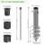 Dolibest Beach Umbrella Sand Anchor, Heavy-Duty Steel Beach Umbrella Holder with 3 Sleeves (Fits 1-2" Poles), Windproof Beach Umbrella Stake, Fully Welded Spiral Base Design for Ultimate Stability