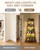 Bamworld Corner Plant Stand with Grow Lights 4-Tier Plant Stand Indoor Wood Plant Stand with Grow Light Tall Shelves Garden Decor for Living Room Balcony