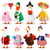 8 Set Holiday Porch Goose Outfits Bulk Seasonal Clothing for Outdoor Decor