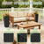 Acurax 24 Inch Tall Plastic Planters (Set of 2) with Drainage Holes, Black