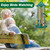 Jarkyfine Metal Bird Feeder for Outdoors Hanging, Chew Resistant, Green