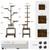 Plant Stand Indoor with Grow Lights - 7-Tier Plant Stand with Wheels, Tall Metal and Wood Indoor Plant Shelf with Tree Design, Rolling Flower Pot Holder Rack with Waterproof Finish, Adjustable Display Stand for Home Garden, Patio, 41" Tall