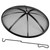 Fire Pit Spark Screen, 22 Inch Diameter Fire Pit Screen with Handle & Poker,Heavy Duty Metal Mesh Fire Pit Screen,Fire Pit Lid for Outdoor/Beach/RV Camping/Backyard