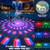 8000mAh Pool Fountain with Light,Rechargeable Floating Fountain with Anchor