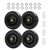 LTNICER 10" Flat Free Tires (4-Pack), 4.10/3.50-4 Solid Rubber Wheels for Gorilla Carts, Garden Wagons, Wheelbarrows & Utility Carts - 5/8" Axle Bore, 2.1" Offset Hub, Heavy Duty No-Flat Replacement