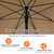 Blissun 6.5ft Patio Umbrella with Push Button Tilt & Height Adjustable, UV50+ Sun Protection with Sturdy Fiberglass Ribs & Iron Pole, Market Umbrella for Outdoor Table Garden Backyard Beach, Tan