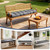 IASEAHK Outdoor Bench Cushion 48x18x5 Inch, Waterproof & Fade-Resistant Patio Furniture Cushions, Tufted Memory Foam Indoor/Outdoor Cushions for Couch Swing with Non-Slip Backing & Straps, Dark Grey