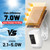 Solar Panel and 2-in-1 Wall Mount for Ring Cam, 7W Solar Charger Compatible with Rings Spotlight &Stick Up Outdoor Cam Battery, 360° Adjustable Outdoor Security Camera Mount, Weatherproof, 1-Pack