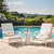 Ultym Outdoor Side Table Pedestal, 24" Modern Geometric Accent Coffee Table