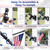 Flag Pole Kit with 3x5 American Flag and Pole, 6 Ft Black Spinning Metal Flag Poles for Outside House Heavy Duty Embroidered US Flag 3' x 5', Porch Wall Mount Flagpole Holder & 360° Flag Ring Clips