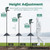 PerchMe Bird Feeder Pole with Squirrel Baffle, 91'' Inch Heavy-Duty Bird House Pole for Outdoors,Adjustable Height,Universal Mount Kit for Bird Feeder Camera &Bird House (Adapter Included)