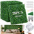 28Pcs Artificial Grass Wall Panels 10" x 10" Faux Boxwood Green Wall UV Resistant Privacy Screen 19.44 Sq Ft with Full Installation Kit for Indoor Outdoor Garden Fence Party Decor