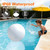 Pooldecor Floating Pool Lights Solar Powered, 15" Solar Pool Light that Float w/Sealife Patterns, Inflatable Color Changing Glow Globes IP68 Waterproof, Decoration for Pools Pond Party(4)