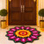 Frienda 24 Inch Rangoli Doormat Indian Pooja Decorations for Home, Lotus