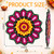 Frienda 24 Inch Rangoli Doormat Indian Pooja Decorations for Home, Lotus