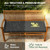Zonamat Outdoor Bench Cushion Waterproof, 48x18 Inch Bench Cushion for Outdoor Furniture, Fade Resistant Patio Furniture Cushions - Bench Pad Cushion for Garden Swing Porch Sofa Settee, Dark Grey