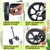 JOOPSAM 19.48" Adjustable Height String Trimmer Support Wheel with 26mm Handle Clamp, 6" Wheels Walk Behind String Trimmer Auxiliary Attachment for Easy Push Weed Trimmer Grass Cutter