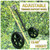 JOOPSAM 19.48" Adjustable Height String Trimmer Support Wheel with 26mm Handle Clamp, 6" Wheels Walk Behind String Trimmer Auxiliary Attachment for Easy Push Weed Trimmer Grass Cutter