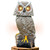 Ugold Solar Powered Garden Owl with Motion Detection, Rotating Head, Realistic Hoots and Silent Mode, Outdoor Statue and Sculpture, Owl Decoration for Home, Garden, Patio and Lawn