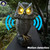 Ugold Solar Powered Garden Owl with Motion Detection, Rotating Head, Realistic Hoots and Silent Mode, Outdoor Statue and Sculpture, Owl Decoration for Home, Garden, Patio and Lawn