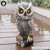 Ugold Solar Powered Garden Owl with Motion Detection, Rotating Head, Realistic Hoots and Silent Mode, Outdoor Statue and Sculpture, Owl Decoration for Home, Garden, Patio and Lawn