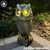 Ugold Solar Powered Garden Owl with Motion Detection, Rotating Head, Realistic Hoots and Silent Mode, Outdoor Statue and Sculpture, Owl Decoration for Home, Garden, Patio and Lawn