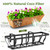 VOXOR Railing Planter Boxes, Heavy Duty Window Box Planters, Adjustable Balcony Planters for Railing Hanging, with Coco Liner for Deck, Porch, and Patio Gardening (2 Pack, 24 Inch)
