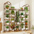 EnHomee Large Plant Stand, Tiered Wood Shelf for Indoor & Outdoor