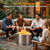 HGD 20 Inch Smokeless Fire Pit with Stand, Stainless Steel Wood Burning Stove, Outdoor Firepit with Removable Ash Pan for Backyard, Patio, Garden, BBQ and Bonfire, Silver