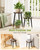 AZADESJET Plant Stand Indoor 2 Pack, Mid Century Wood Indoor Plant Stands, Tall Plant Holder for Flower Pot, Modern Plant Table Round Side End Table With Raised Design, Walnut, 11.7"x18.8" & 11.7"x13"