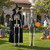 2 Set Adjustable Halloween Skeleton Stand, 5.4 Ft Metal Skeleton Pose Stand