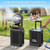 WESTTREE Misting Fan Portable Rechargeable with 4 Gal Large Bucket, Mist Fan with Retractable Handle & Oscillating Mister Outdoor Camping Cooling Fan for Patio/Beach/Fishing/Golf/Travel Essentials